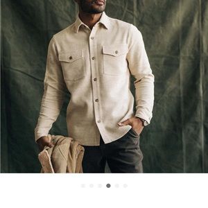 NWT Taylor Stitch Point Shirt in Natural Sashiko, size Large